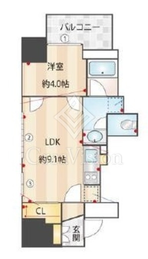 MARKS横浜戸部　702号室　間取り