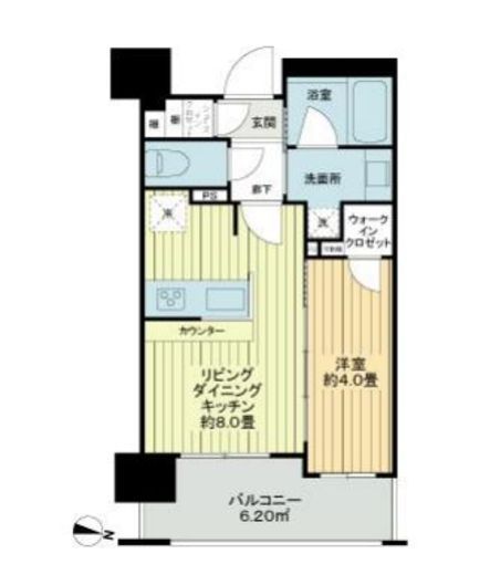 グローベル・ザ・スイート横浜プレミア　702号室　間取り