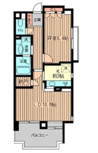 クラージュKAMAKURAYA　401号室　間取り