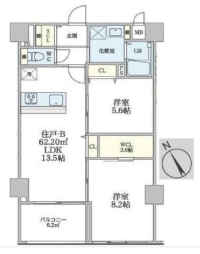 SSKNOT（エスエスノット）　602号室　間取り