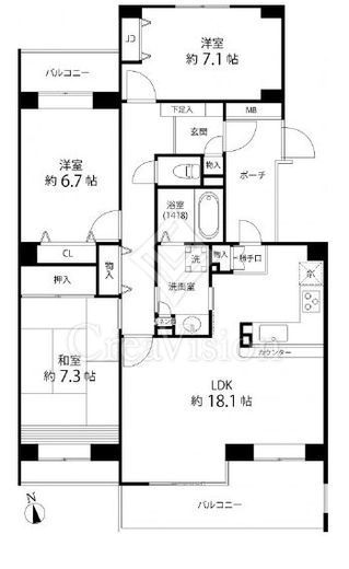 T's garden西寺尾　D403号室　間取り