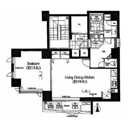 ローズハウス御茶ノ水　401号室　間取り