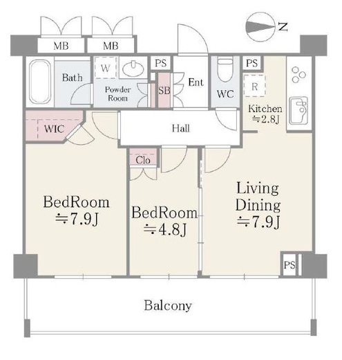 フォリアージュ青葉台　215号室　間取り