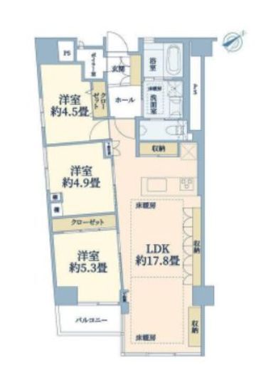 山下公園ハイツ　701号室　間取り