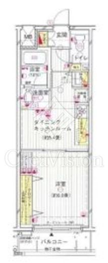 アールケープラザ横浜Ⅴ　809号室　間取り