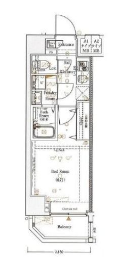ログ桜木町　401号室　間取り