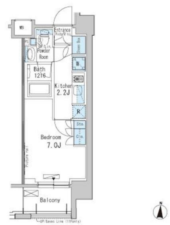 パークアクシス両国　1101号室　間取り