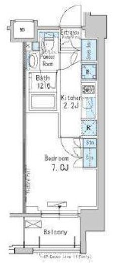 パークアクシス両国　201号室　間取り