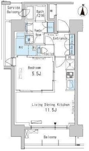 パークアクシス両国　205号室　間取り