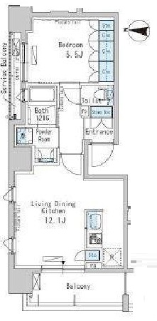 パークアクシス両国　206号室　間取り