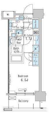 パークアクシス両国　603号室　間取り