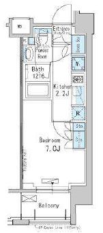 パークアクシス両国　701号室　間取り