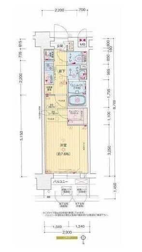 プレサンス横浜大通り公園　403号室　間取り