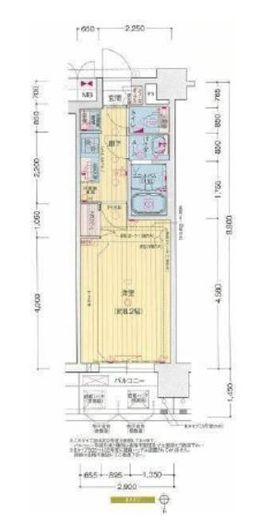 プレサンス横浜大通り公園　908号室　間取り