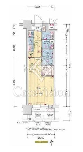 プレサンス横浜大通り公園　506号室　間取り