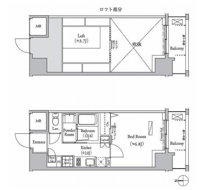 ミュゼ南麻布　502号室　間取り