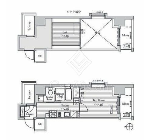 ミュゼ南麻布　1001号室　間取り