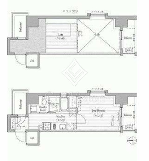 ミュゼ南麻布　402号室　間取り