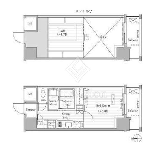 ミュゼ南麻布　602号室　間取り