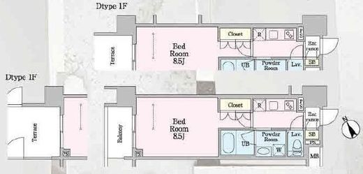 ラグゼナ磯子　104号室　間取り