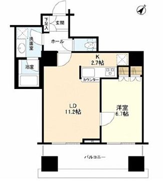 サンウッド品川天王洲タワー　806号室　間取り