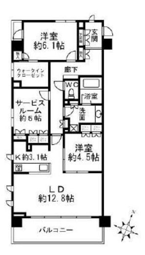 クリオ横浜杉田　201号室　間取り