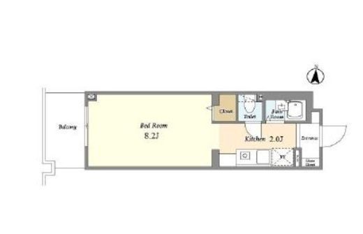 オーキッドレジデンス港北綱島アネックス　107号室　間取り