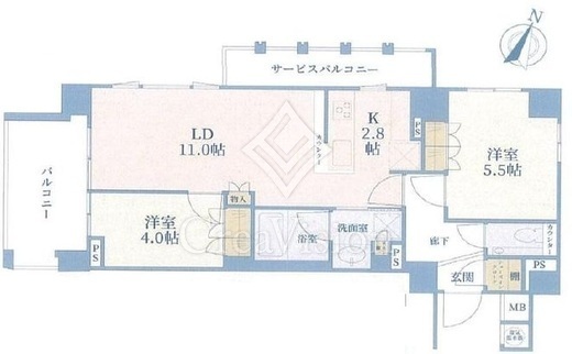 クレヴィアたまプラーザ　307号室　間取り