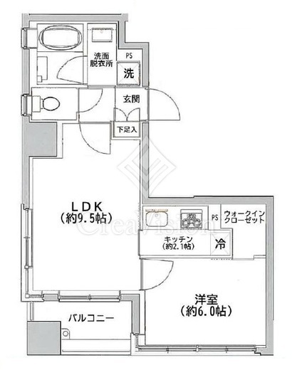 ジュイール東京八丁堀　201号室　間取り