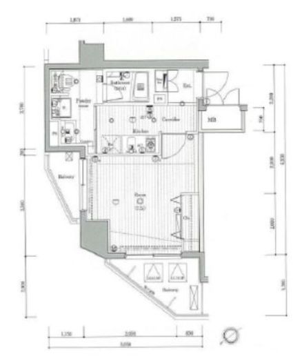 ジーコンフォートウエスト新横浜　605号室　間取り