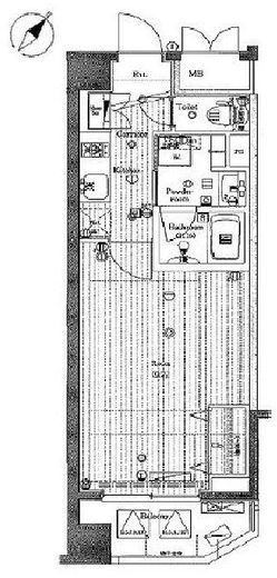 ジーコンフォートウエスト新横浜　912号室　間取り