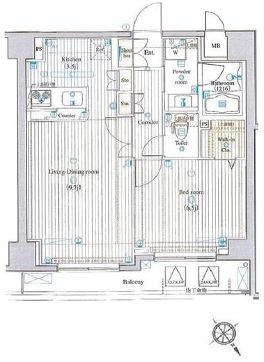 ジーコンフォートウエスト新横浜　906号室　間取り