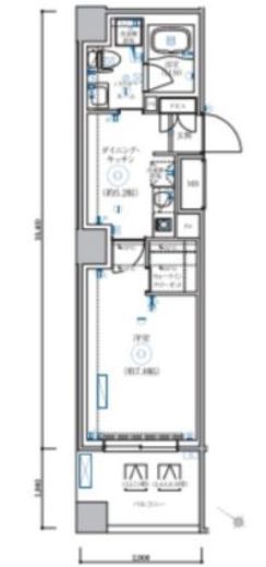 LEXE AZEST横濱関内　10F1号室　間取り