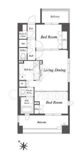 グレースレジデンス東京　1106号室　間取り