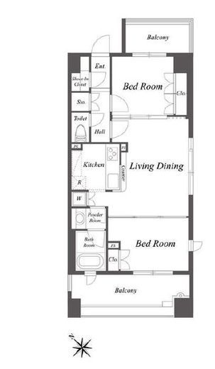 グレースレジデンス東京　806号室　間取り