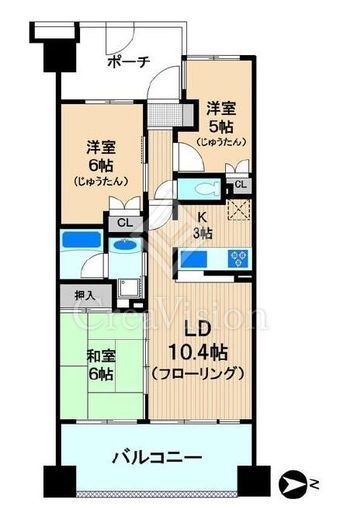 ヨコハマオールパークス第四街区　L531号室　間取り