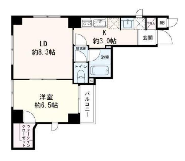 グランシャス銀座東　902号室　間取り