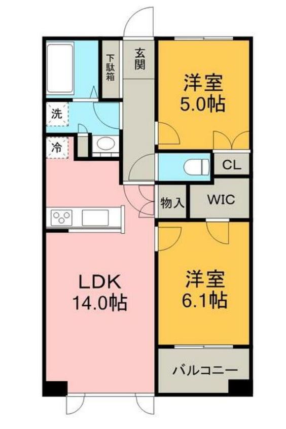 パークホームズセントラルシティ中央区湊　503号室　間取り