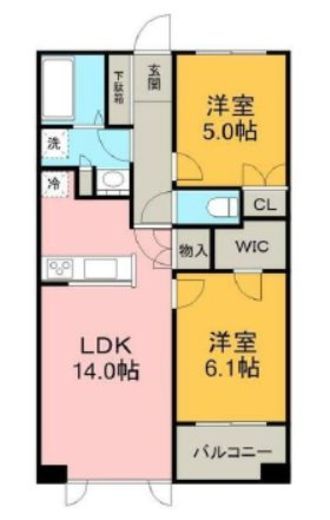 パークホームズセントラルシティ中央区湊　503号室　間取り