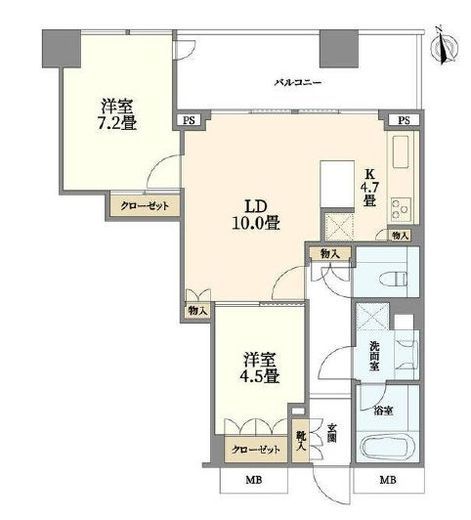 ナビューレ横浜タワーレジデンス　2310号室　間取り