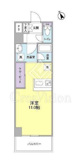 ルモーデセンター北　708号室　間取り