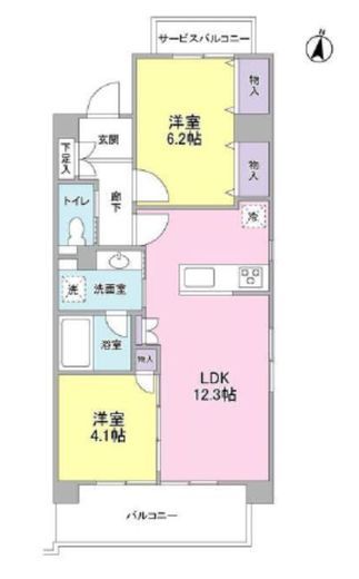 ディアレンス高島台　404号室　間取り