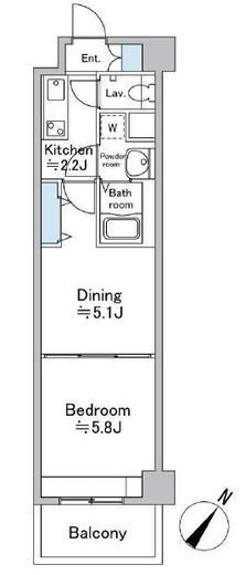 ソナーレ横浜　604号室　間取り