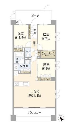プレシス横濱山手パークフロント　4F1号室　間取り