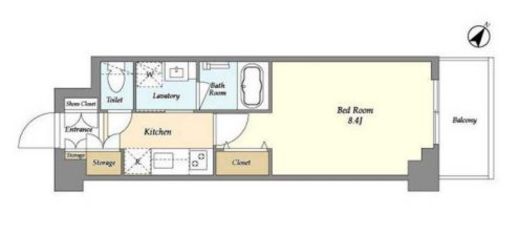アソシエール大倉山　417号室　間取り