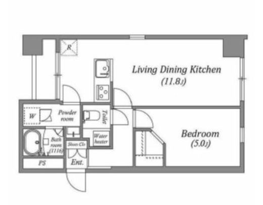 オーパスホームズ八丁堀　201号室　間取り