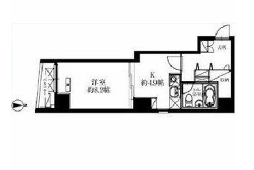 オーパスホームズ八丁堀　402号室　間取り