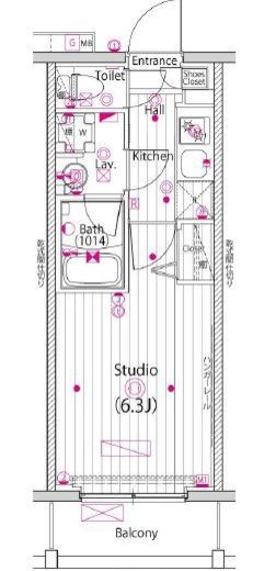 ガーラ・グランディ横浜鶴見　1104号室　間取り