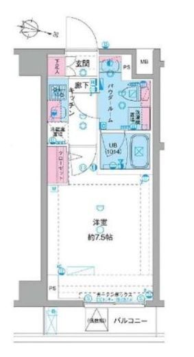 GENOVIA横浜鶴見市場skygarden　402号室　間取り