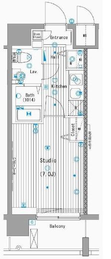 グランド・ガーラ横濱桜木町　1102号室　間取り